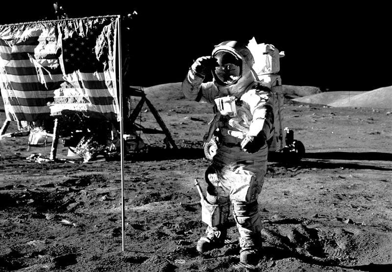 Apollo 11 lands on the moon